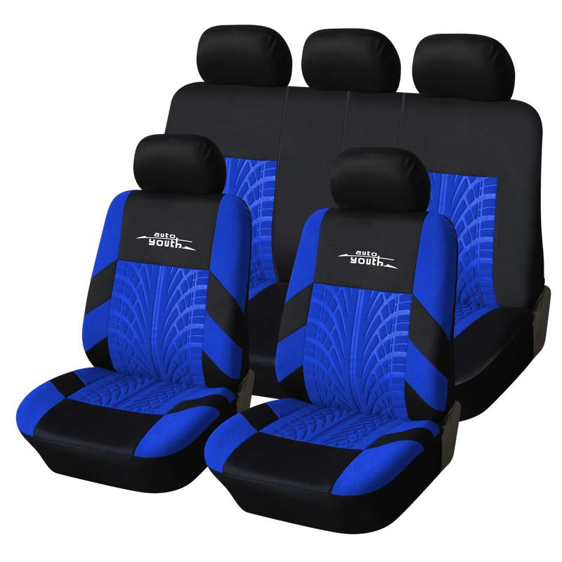 2/5-Seater Car Seat Covers 1 Set Universal for Car Front & Rear Seats, Stylish Breathable Fabric Car Seat Protectors, Airbag Compatible, Fits Most Vehicles, Automotive Decoration, Car Interior Accessories