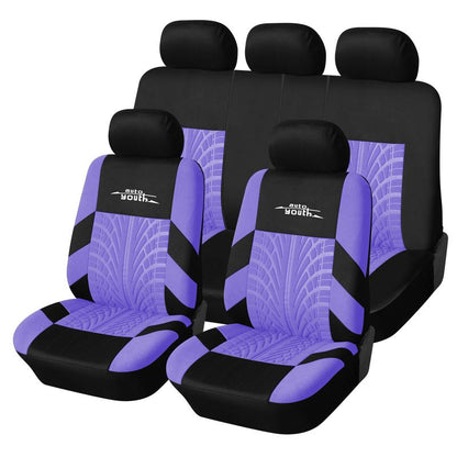 2/5-Seater Car Seat Covers 1 Set Universal for Car Front & Rear Seats, Stylish Breathable Fabric Car Seat Protectors, Airbag Compatible, Fits Most Vehicles, Automotive Decoration, Car Interior Accessories
