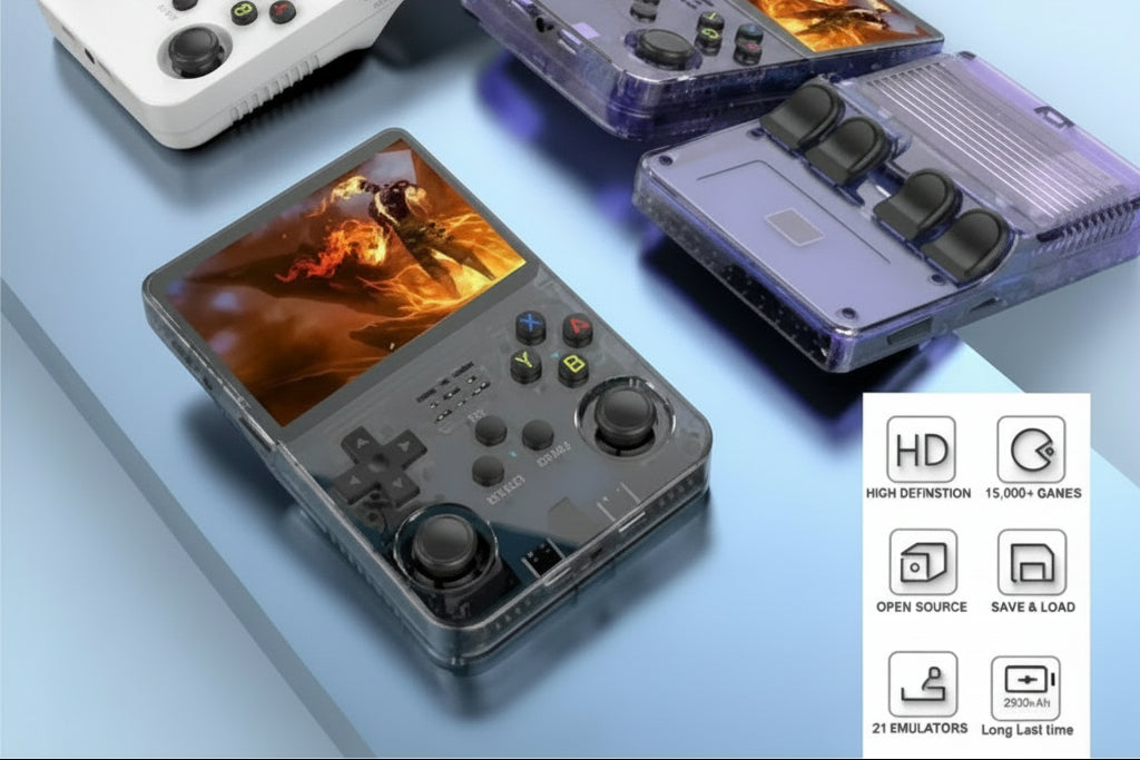 Original R36S Retro Handheld Game Console 3.5'' IPS Open Source Linux ARK OS Portable Pocket Game Player 64G 128G256GB 60K Game