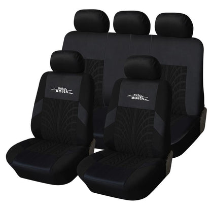 2/5-Seater Car Seat Covers 1 Set Universal for Car Front & Rear Seats, Stylish Breathable Fabric Car Seat Protectors, Airbag Compatible, Fits Most Vehicles, Automotive Decoration, Car Interior Accessories