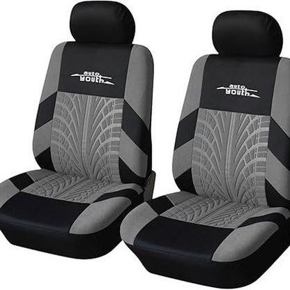 2/5-Seater Car Seat Covers 1 Set Universal for Car Front & Rear Seats, Stylish Breathable Fabric Car Seat Protectors, Airbag Compatible, Fits Most Vehicles, Automotive Decoration, Car Interior Accessories